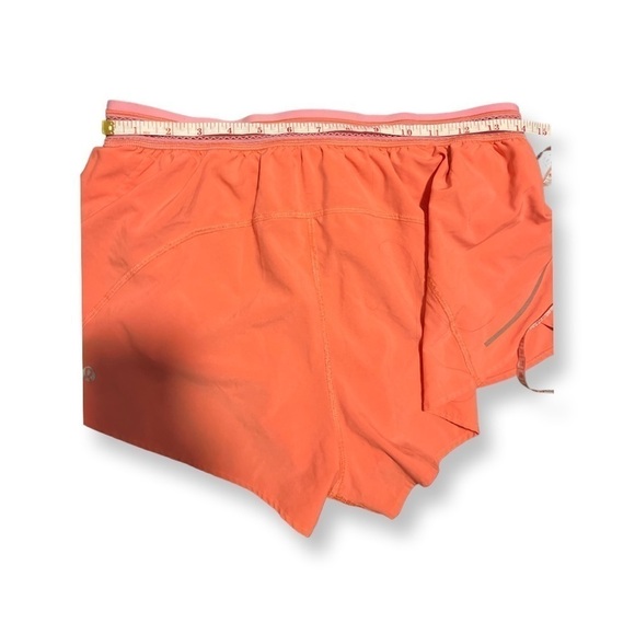 Lululemon Orange Women’s Shorts Size 8 Running With Pink Lace Detail. - Picture 3 of 12
